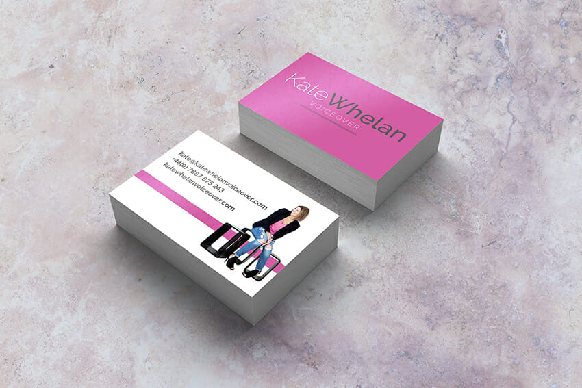 Kate Whelan Voiceover branding business cards