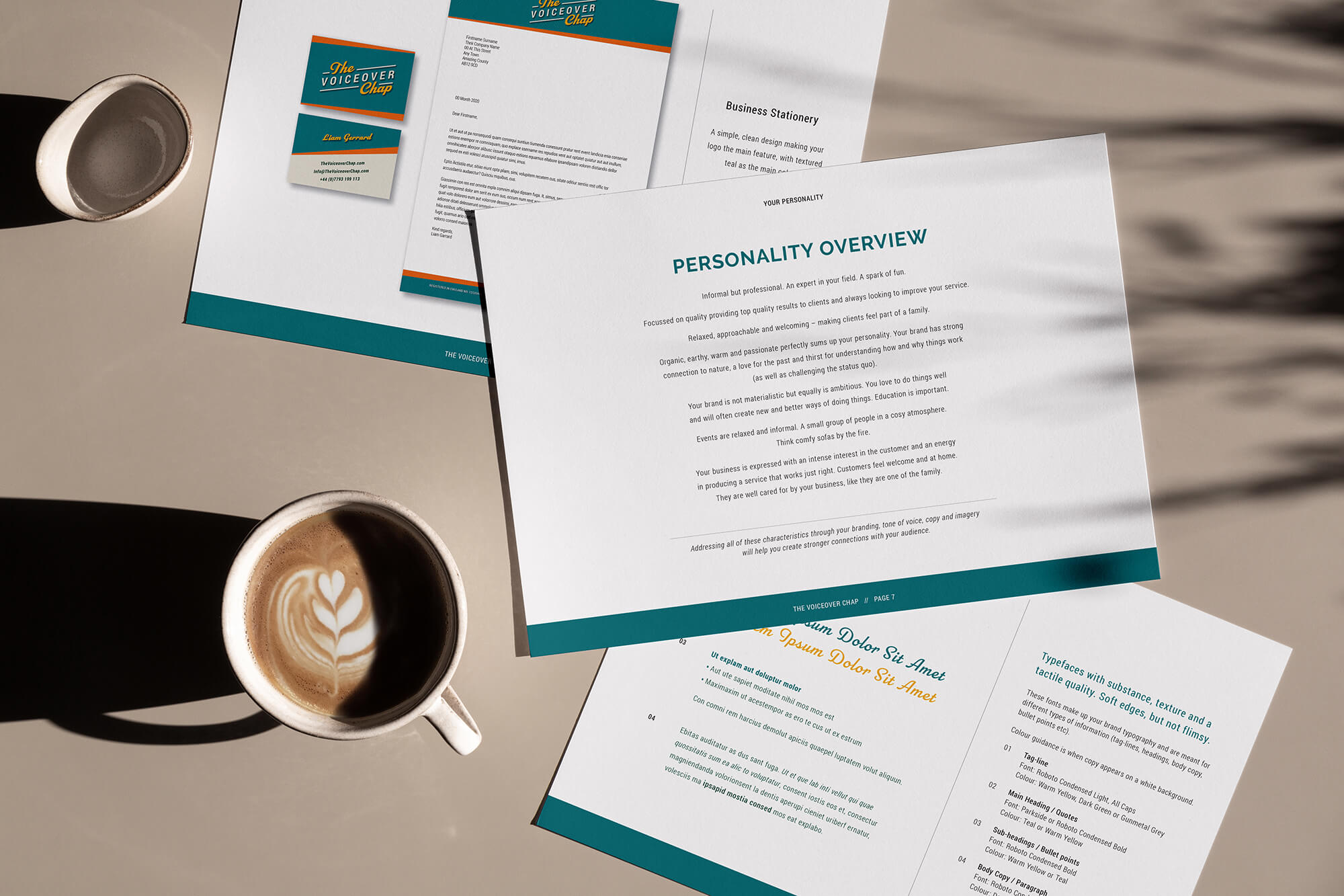Brand personality for branding, logo and website design for The Voiceover Chap Liam Gerrard