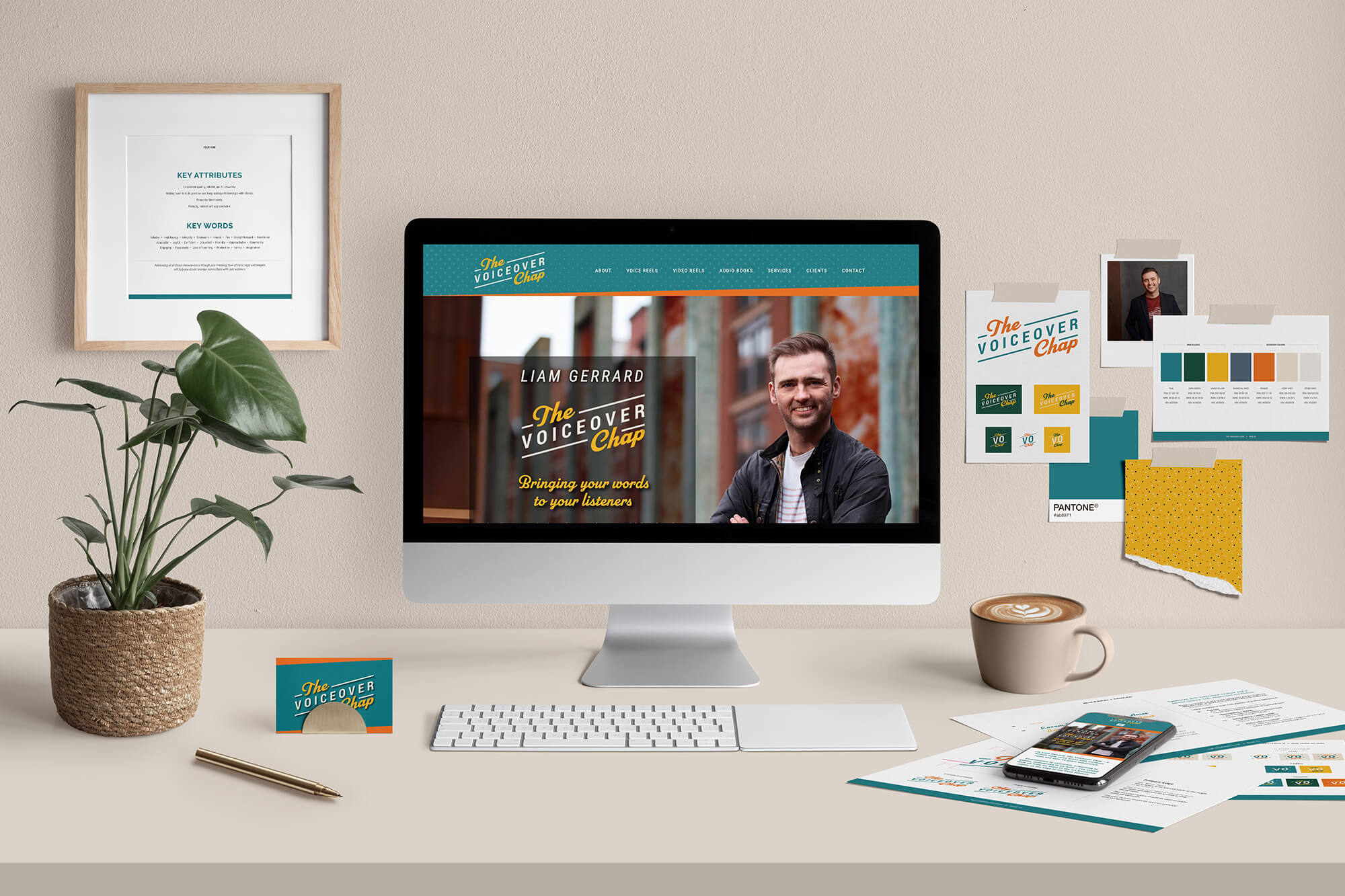 The Voiceover Chap Liam Gerrard branding, logo and website design