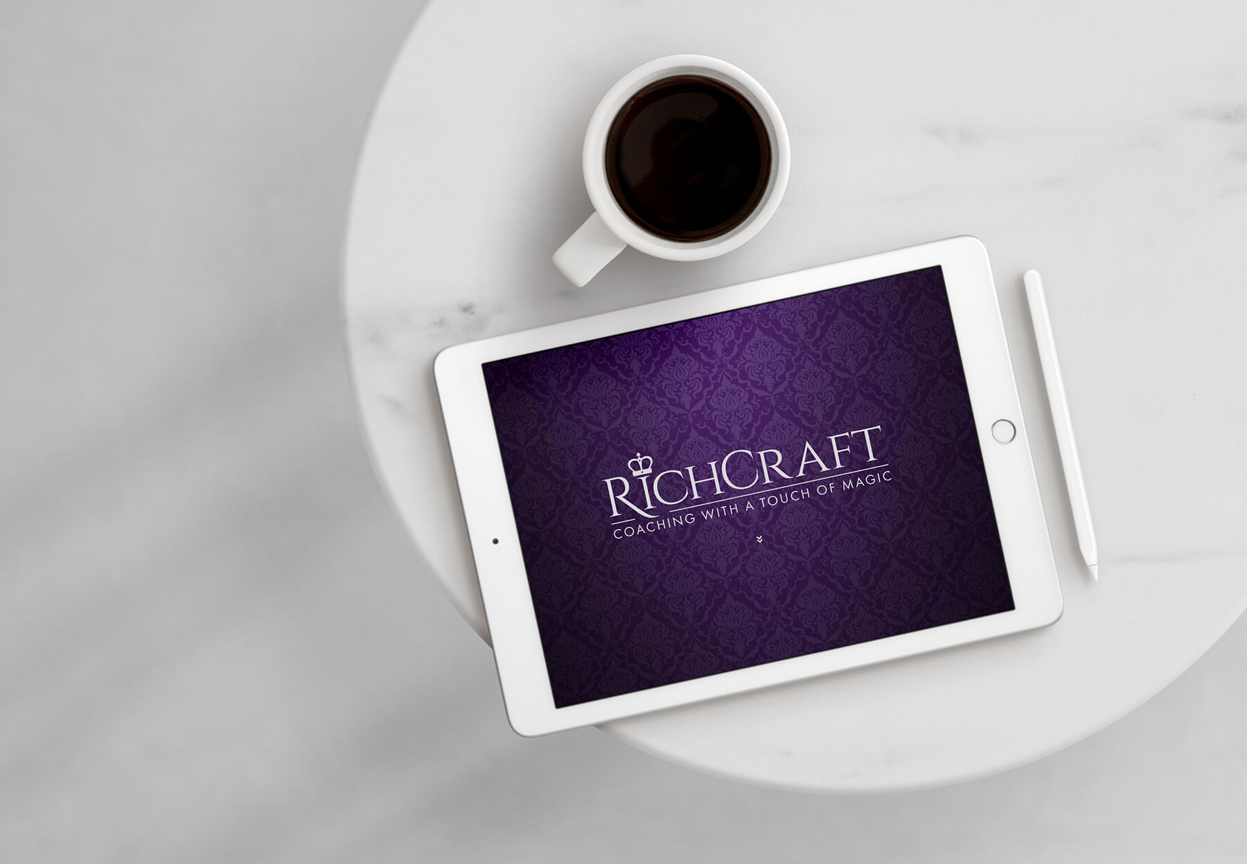 Richcraft voice coach website on an ipad