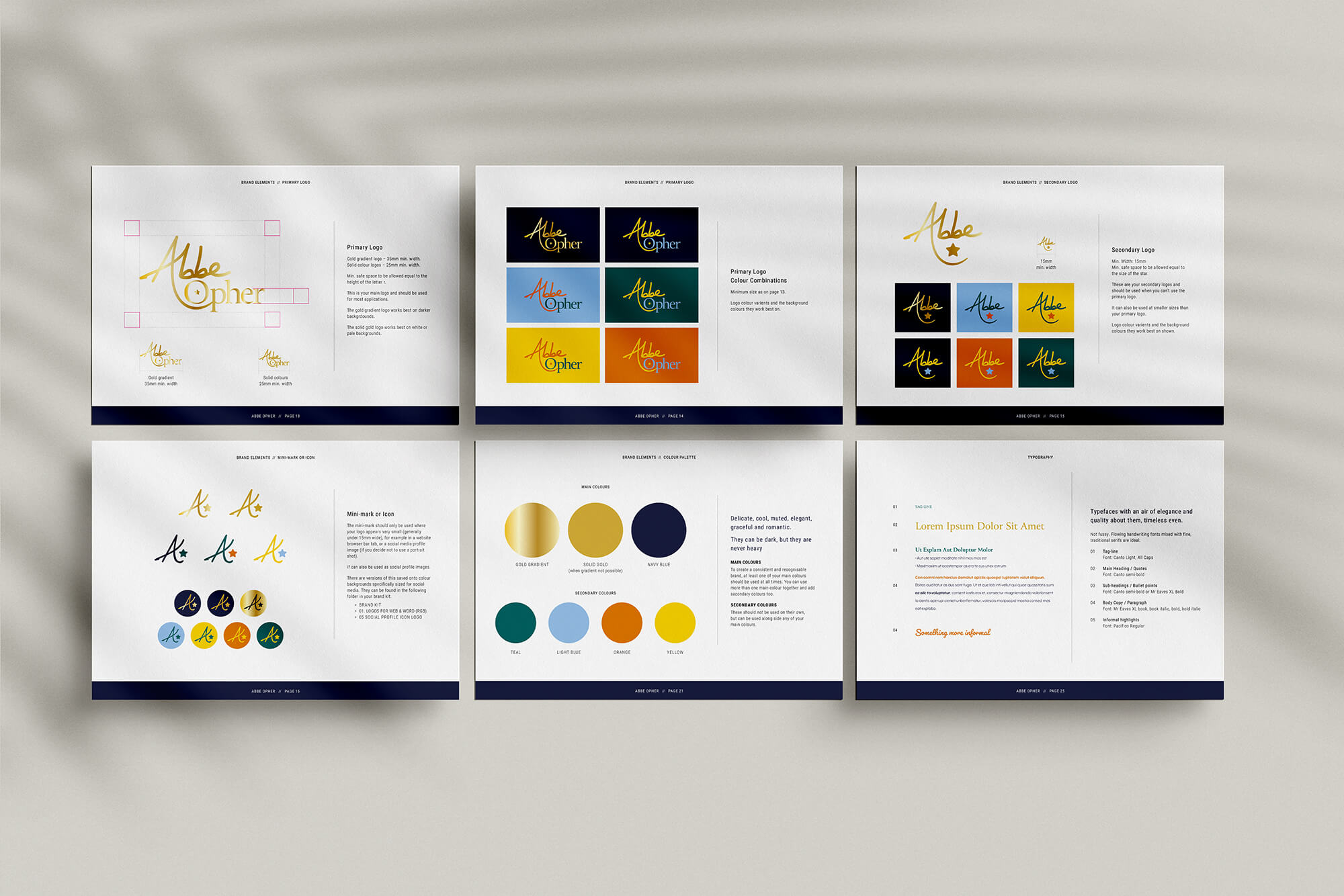 Abbe Opher voiceover and narrator branding logo guidelines