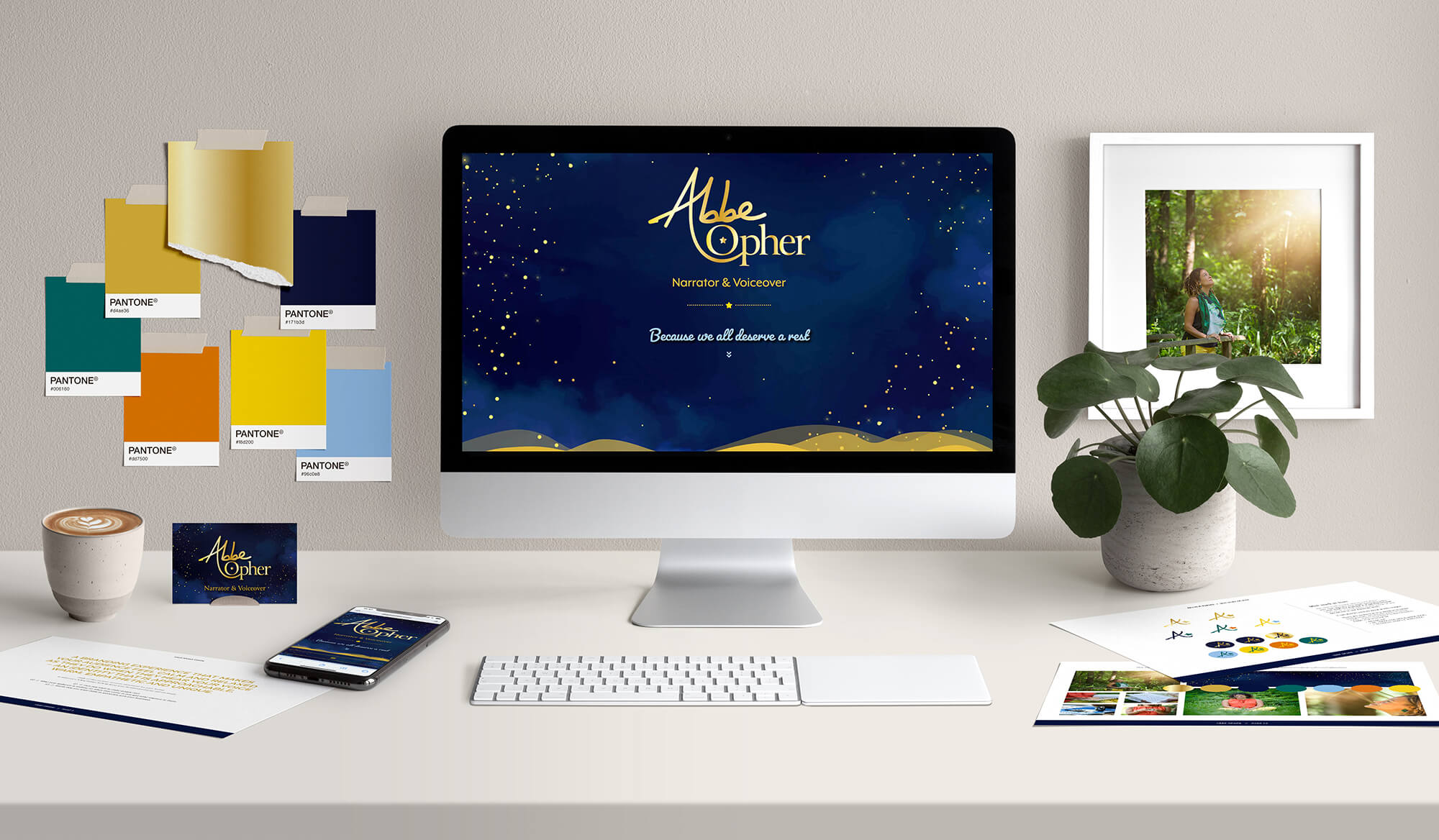 Abbe Opher voiceover and narrator branding and website project