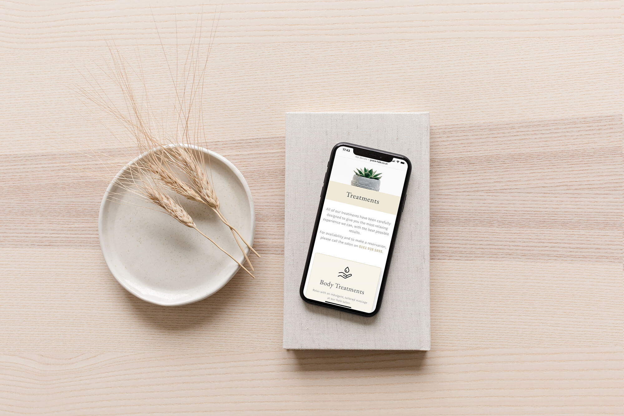 Grace Hale beauty salon website design