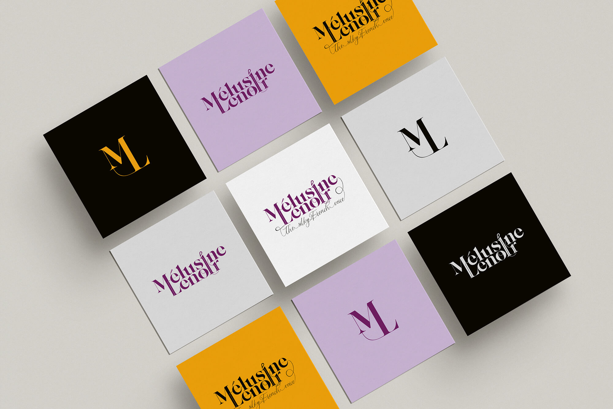 Melusine Lenoir voiceover branding logo