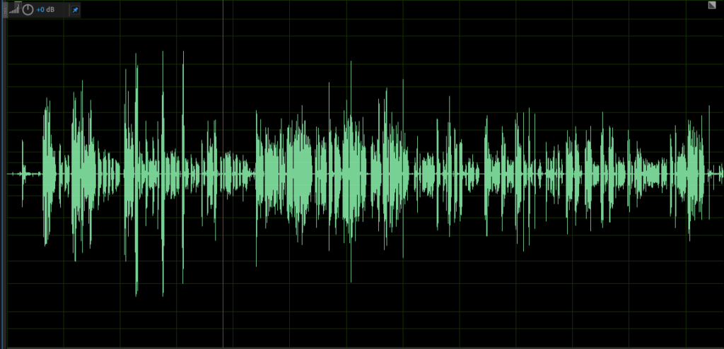Normalised audio sample