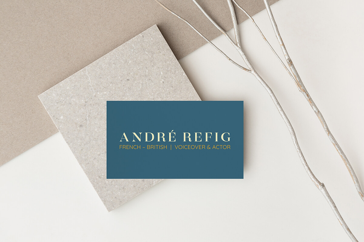 André Refig voice actor logo
