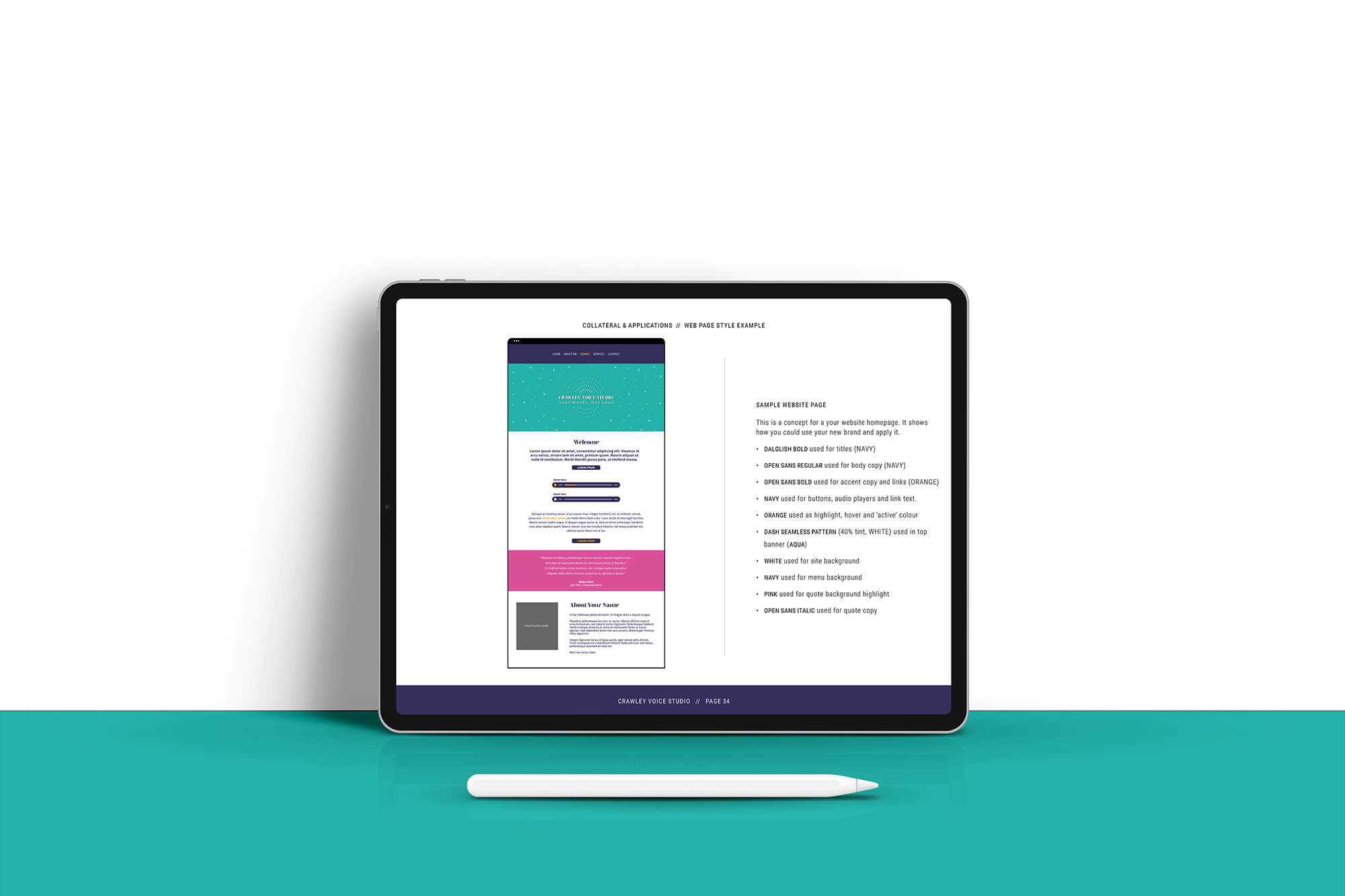 Crawley Voice Studio brand website