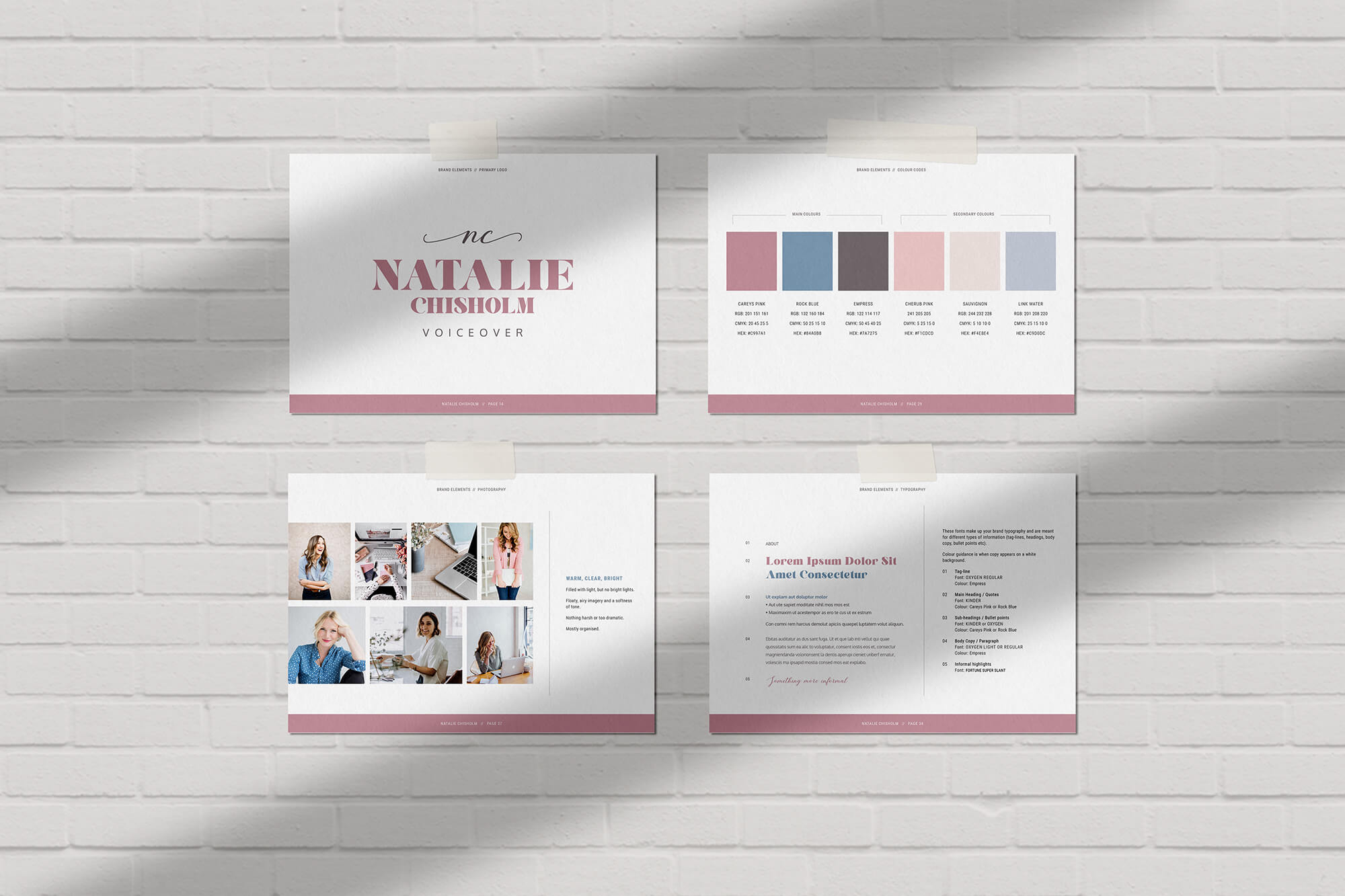 Natalie voiceover brand and logo design