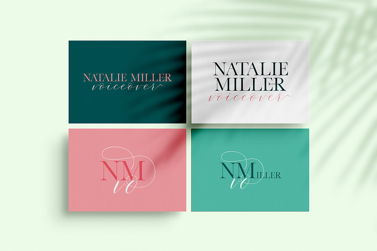 Logo design for voiceover Natalie designed by Helen Bee from B Double E.
