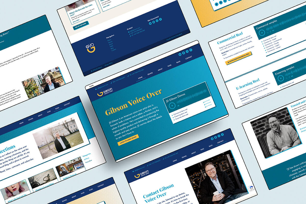 JD voice over website pages by Helen Bee from B Double E.