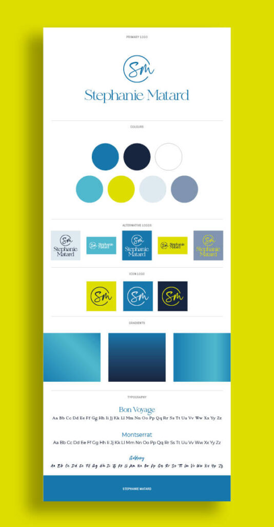steph matard voiceover brand board