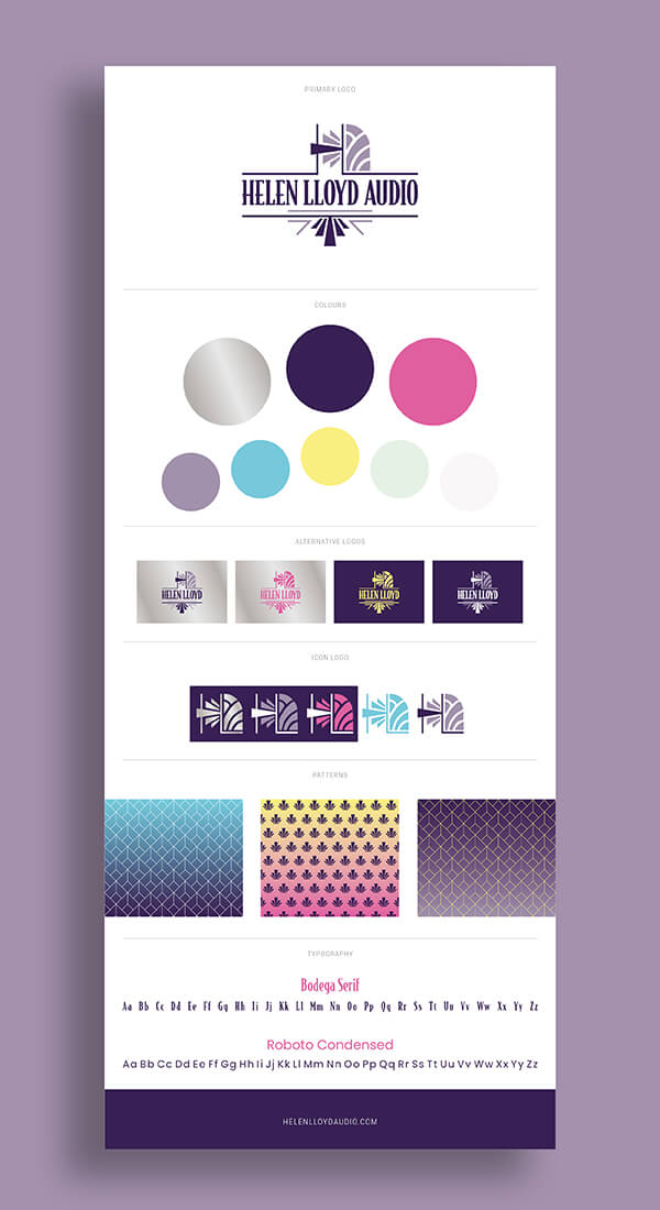 Helen Lloyd's brand board.