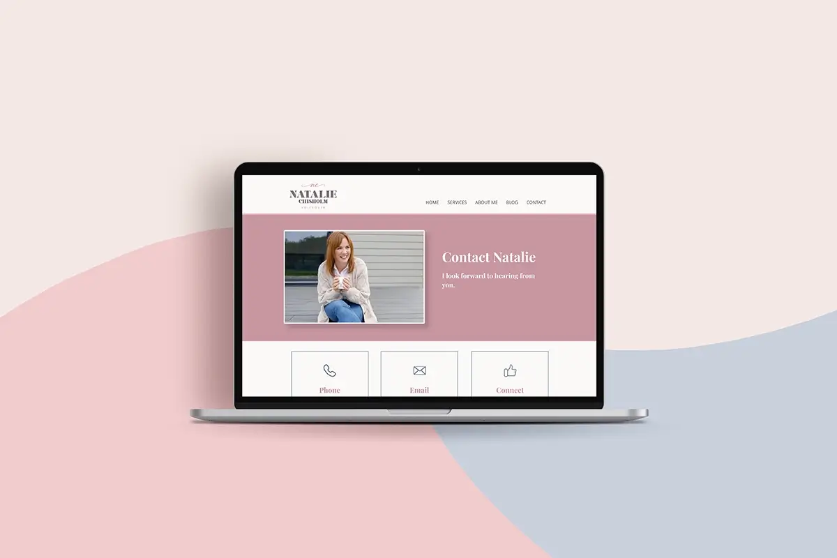 natalie website laptop