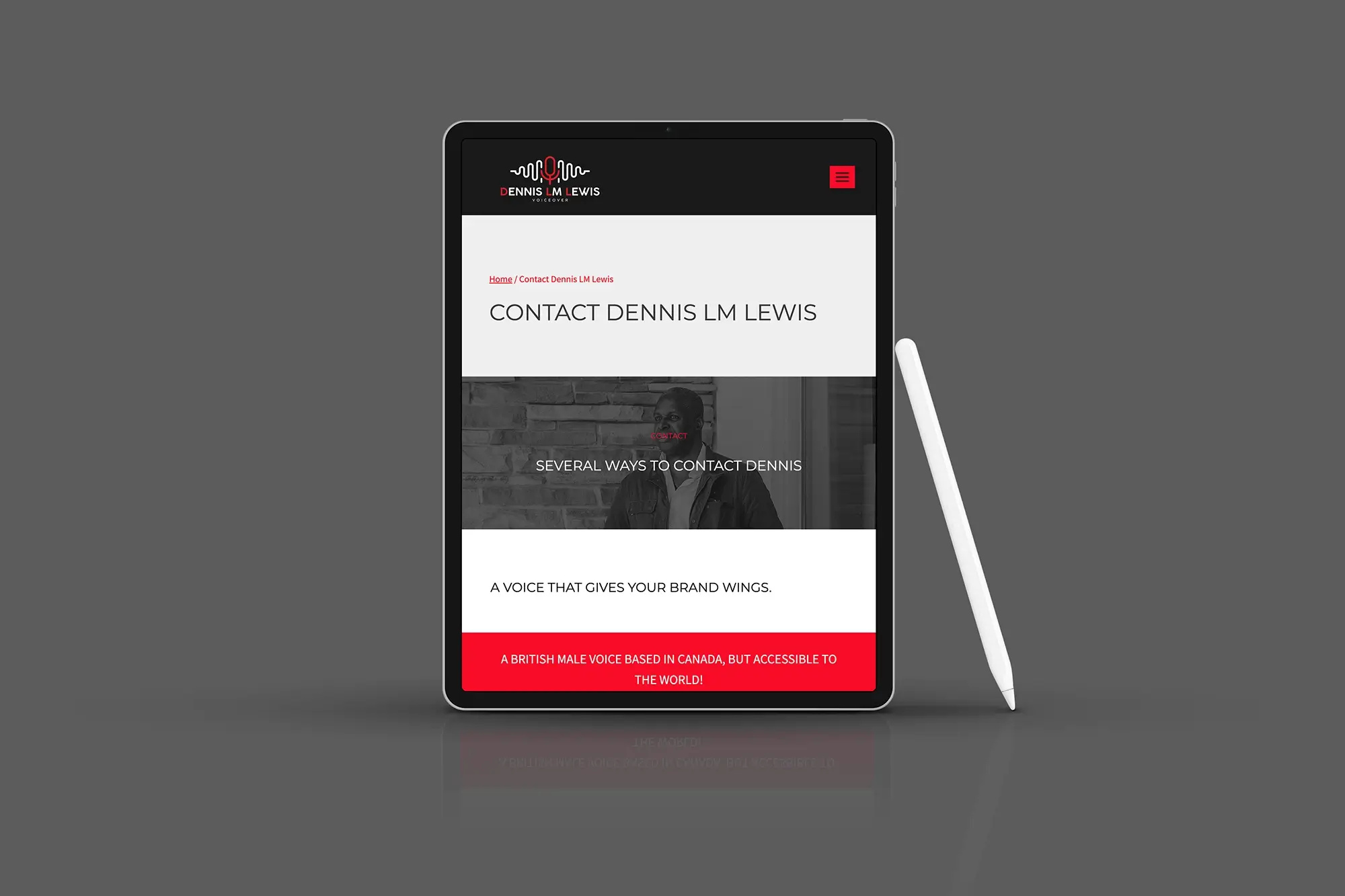 dennis website plan contact ipad
