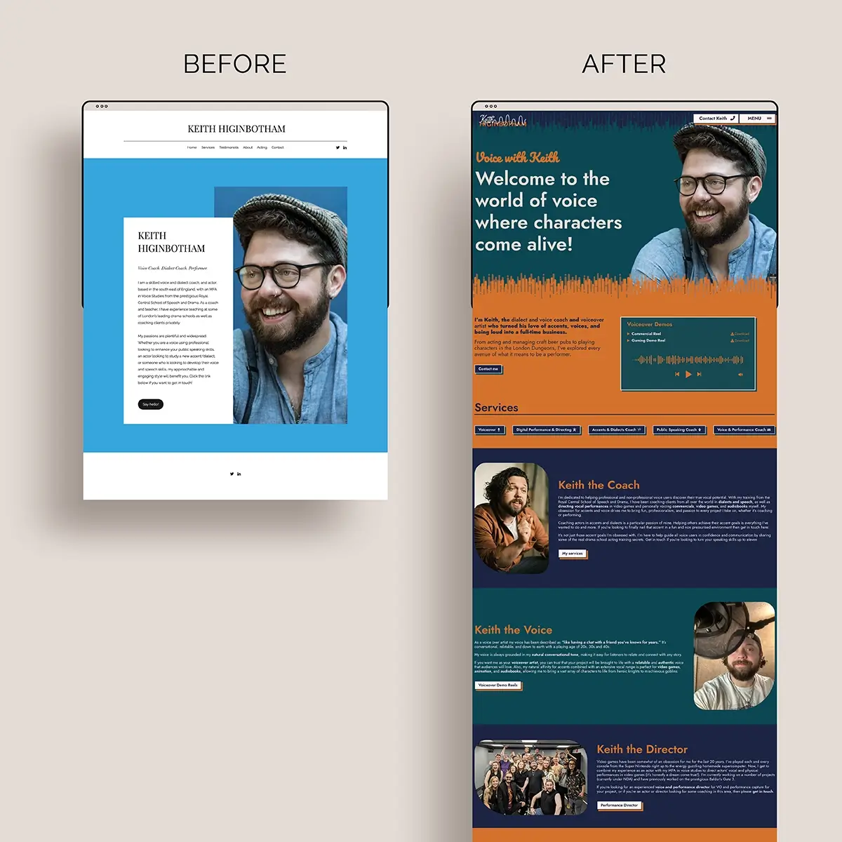 keith webiste before after home