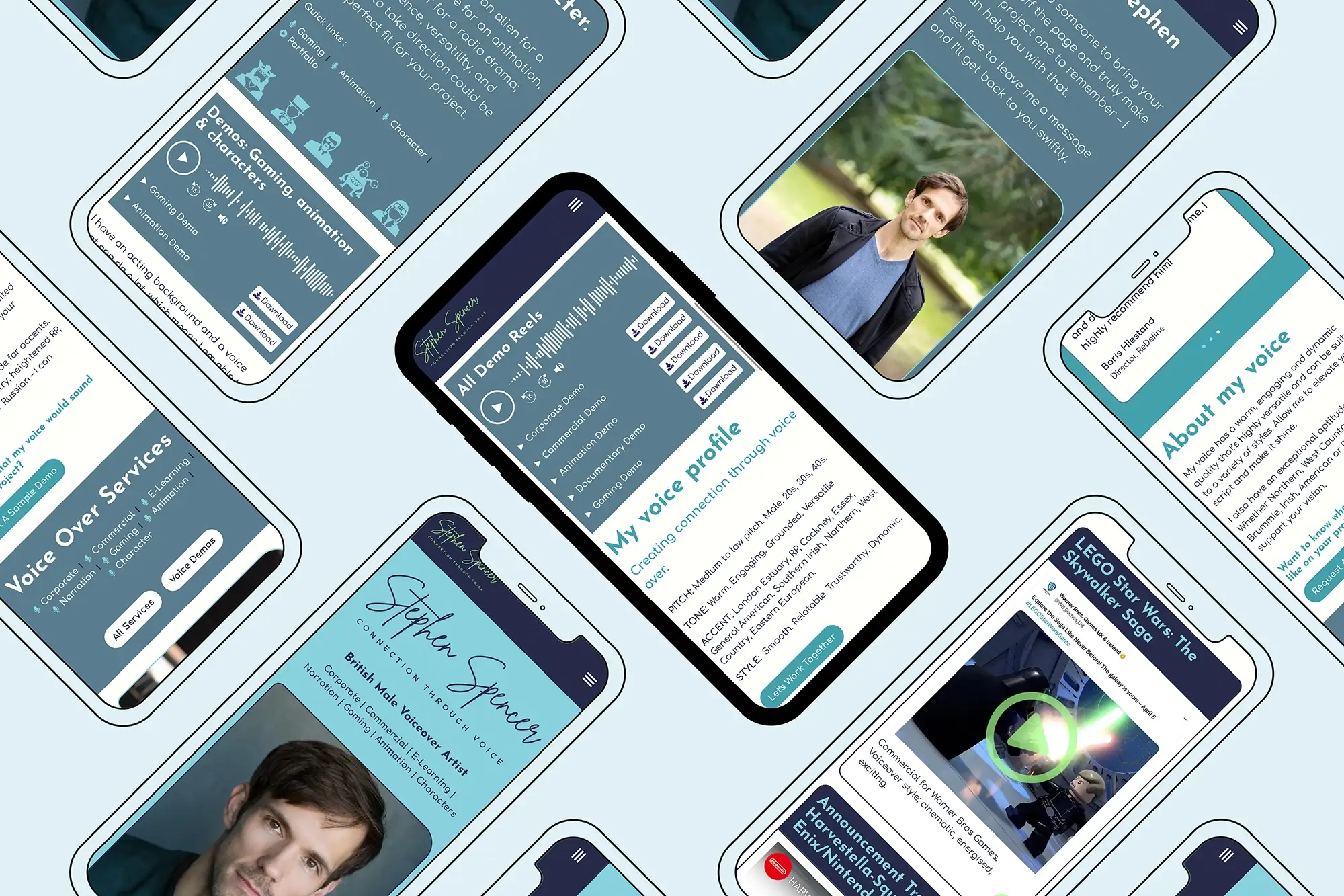 stephen website pages mobile