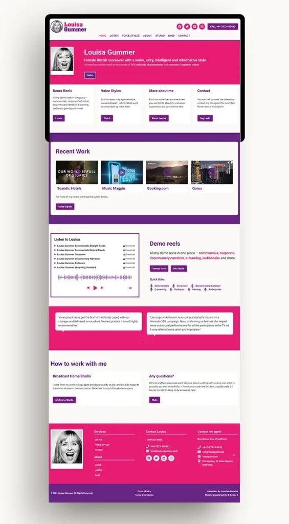 Louisa Gummer voice actor website home full