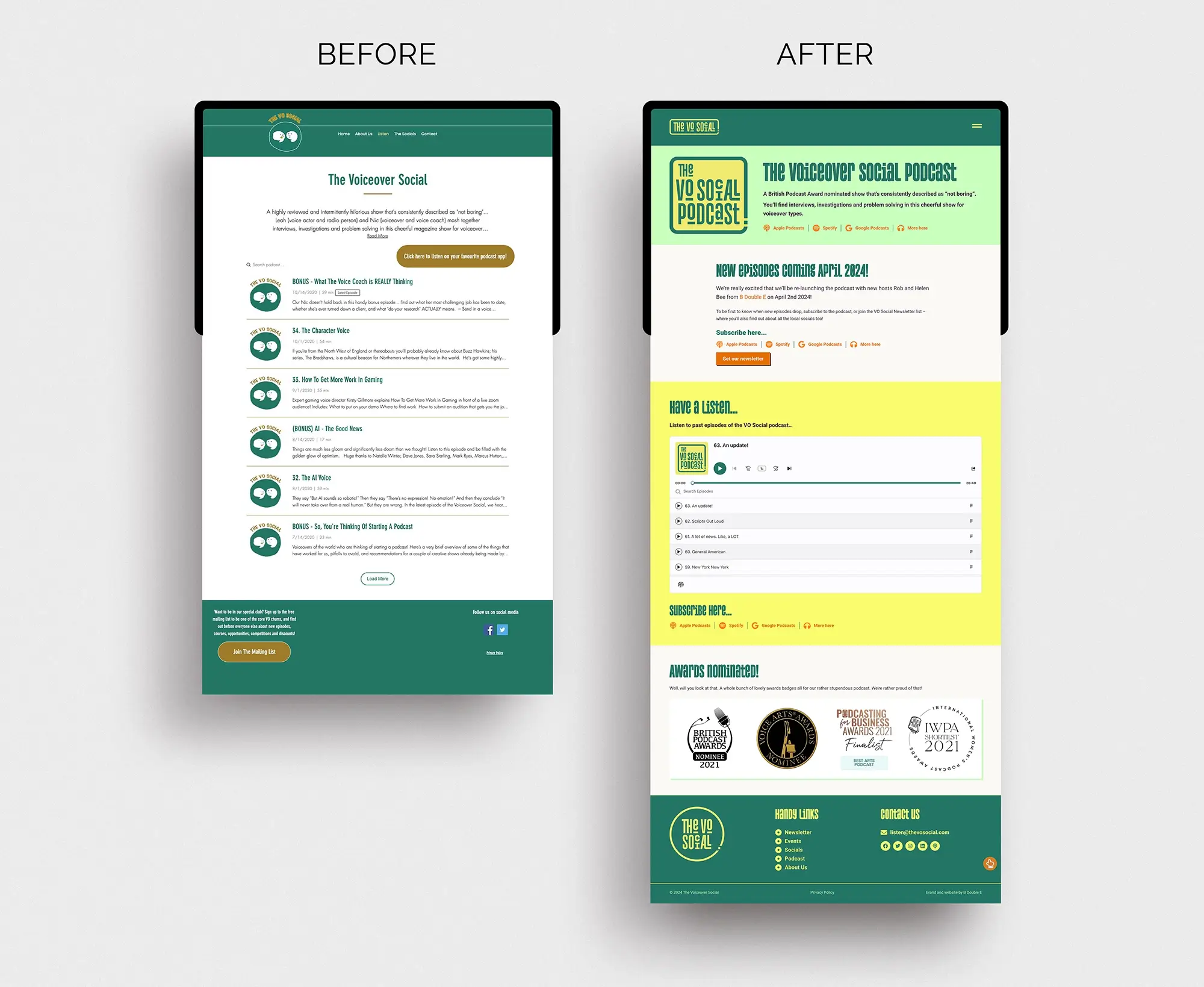 vosocial website compare podcast