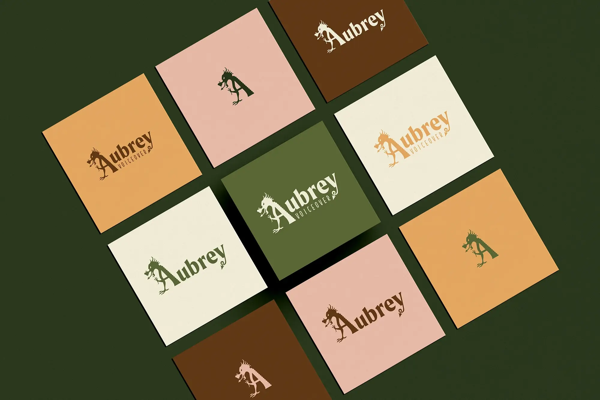 aubrey voiceover logo brand