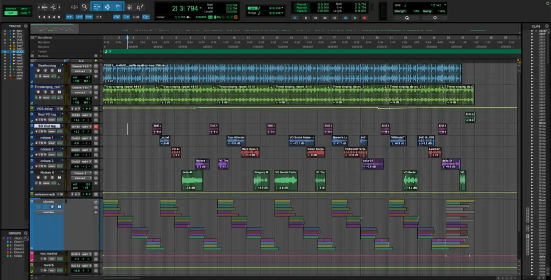 The VO Social theme tune session screenshot