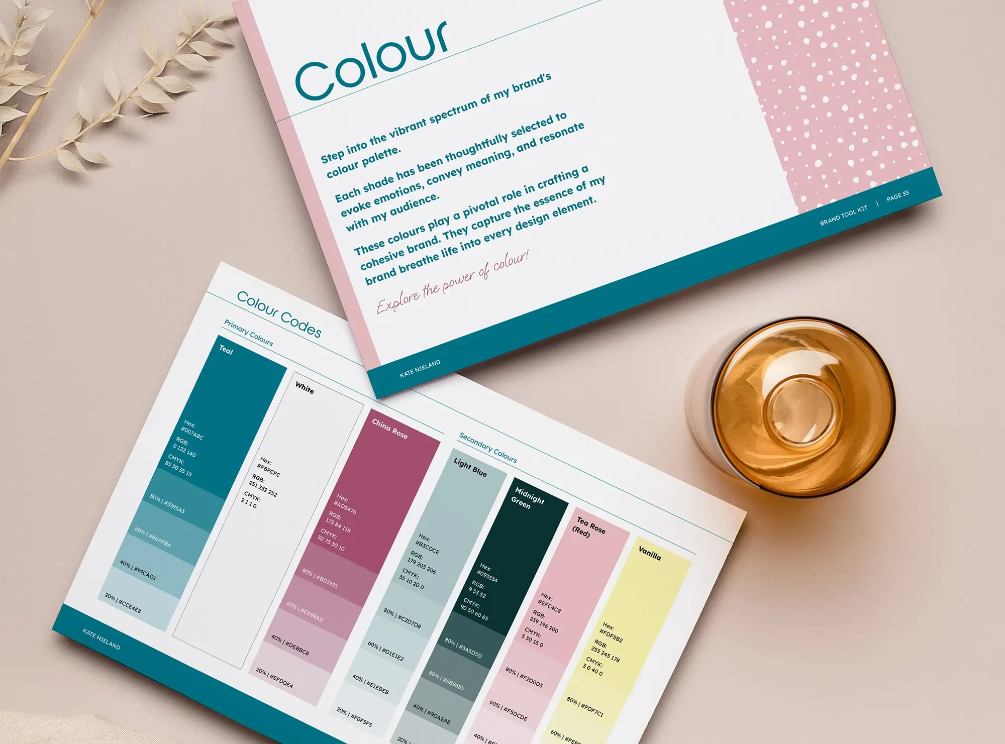 kate n voice artist brand colours