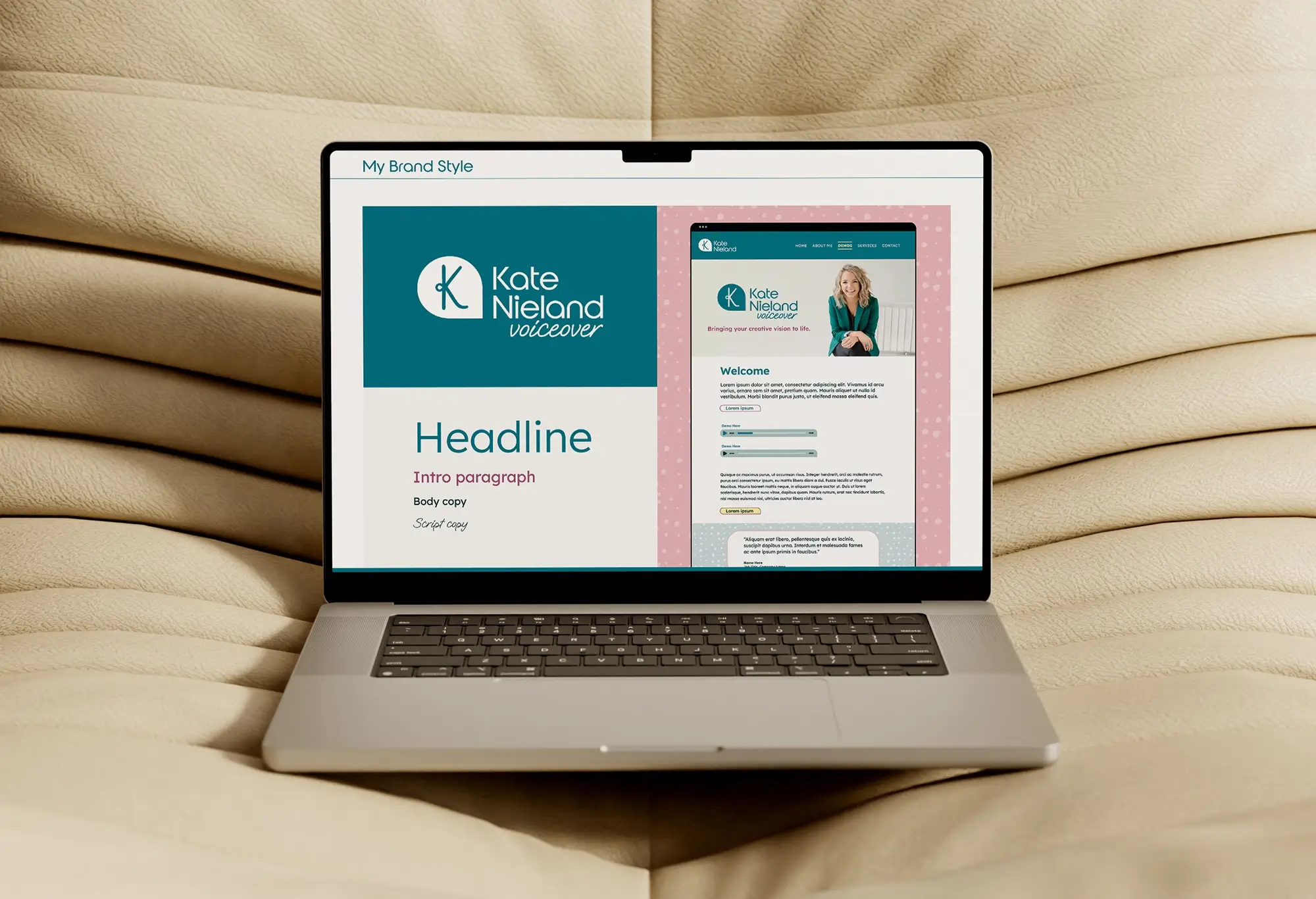 kate n voice artist website style guide