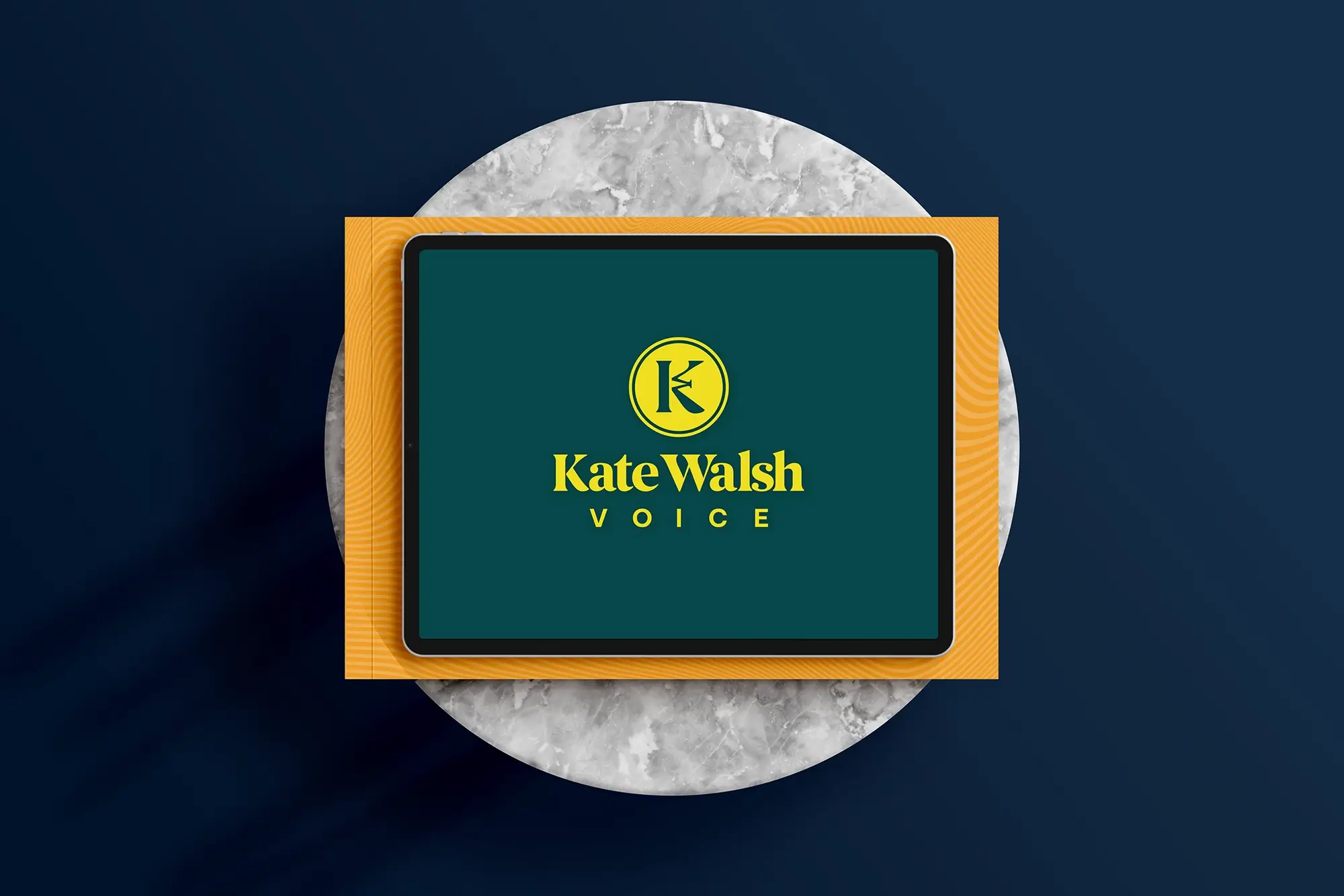 Kate Walsh voice actor logo on ipad.