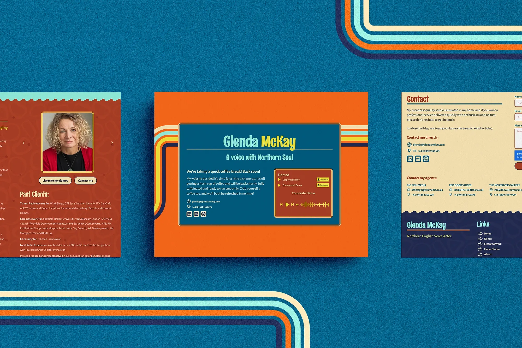 glenda voice actor website sections